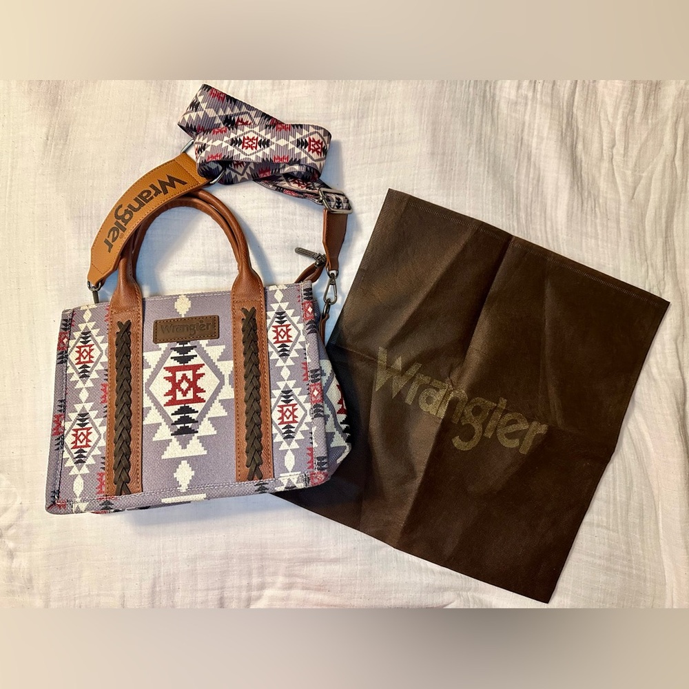 WRANGLER TOTE - SOUTHWESTERN PRINT CROSS BODY CANVAS - Picture 4 of 4